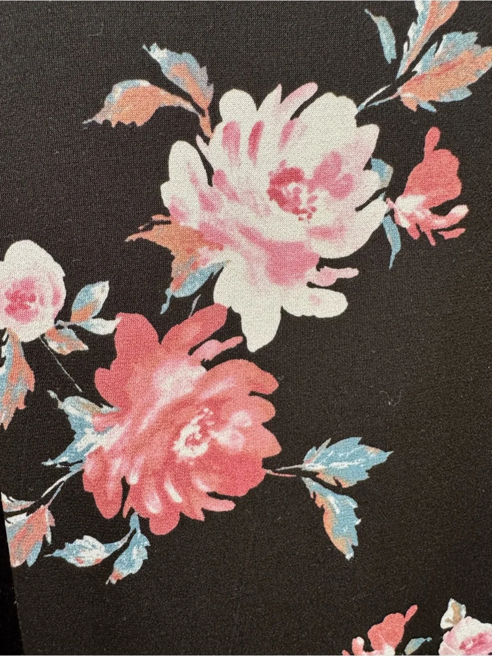 torrid Black Top with Pink Floral Print - Picture 8 of 8